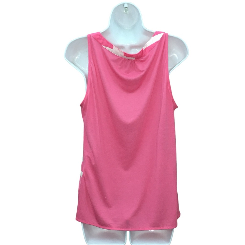 Kenneth Cole Reaction Pink Geometric Sleeveless Top Blouse - Women’s Large - Picture 7 of 10